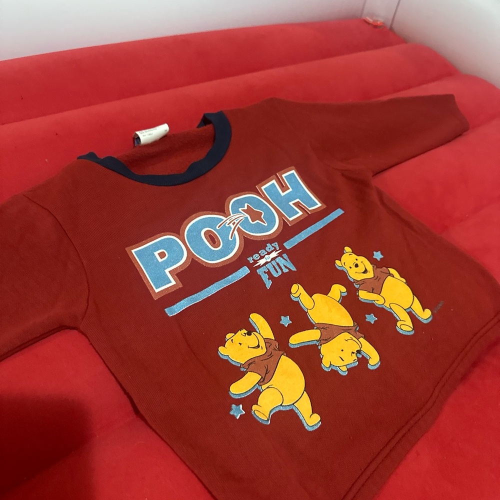 Vintage Disney Kids Red Pooh Shirt